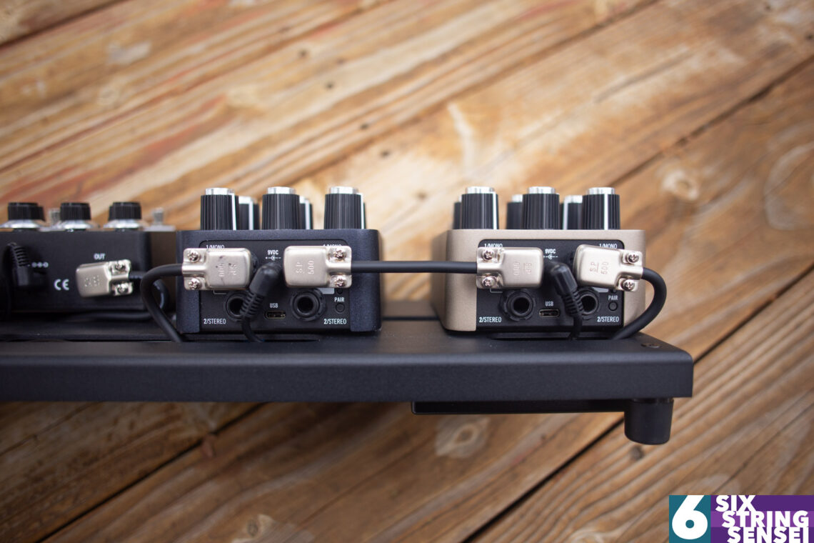 Guitar Pedalboard Soldered Wiring by SixStringSensei.com - Squareplug SP500 and Mogami 2319.